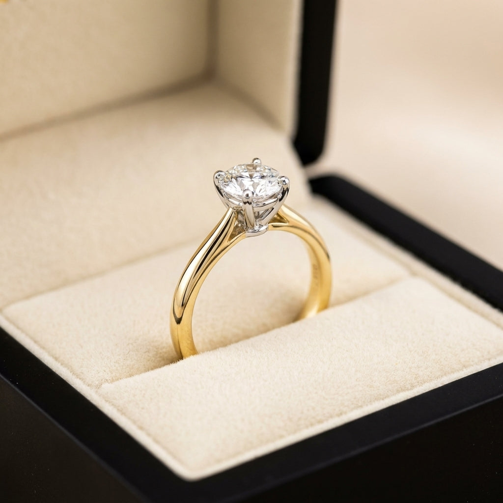 RM12980-150-LD Round solitaire engagement ring ring-in-box
