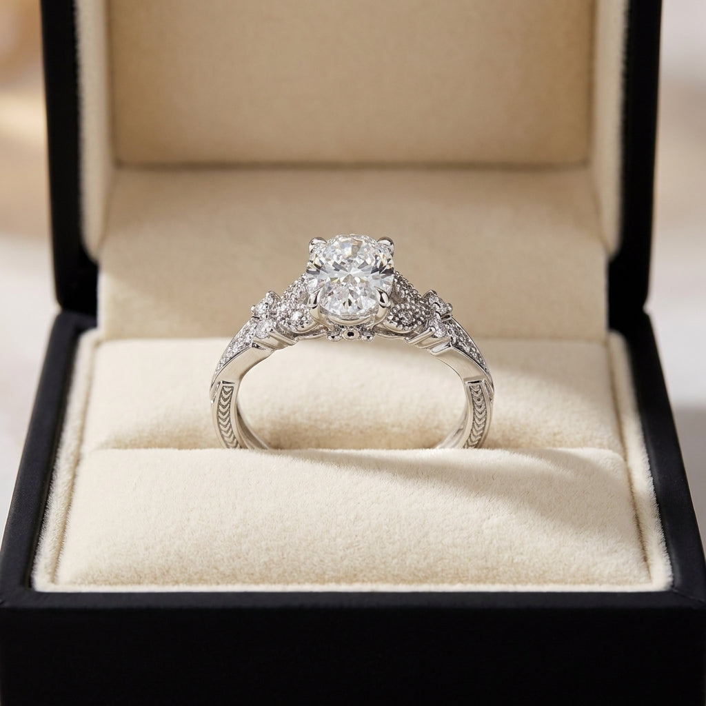 RM12984-150-WLD Round solitaire engagement ring ring-in-box