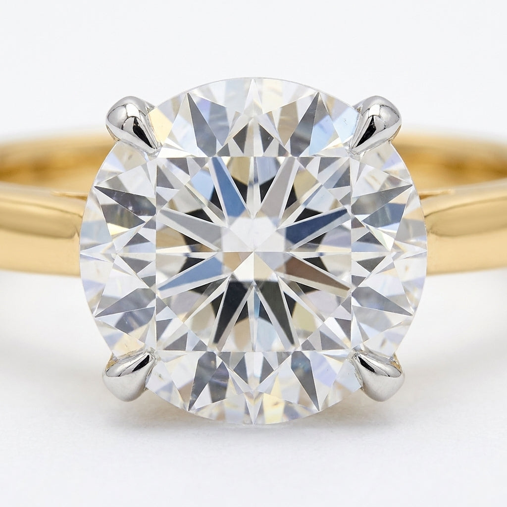 RM12989-150-LD Round halo engagement ring macro-sparkle