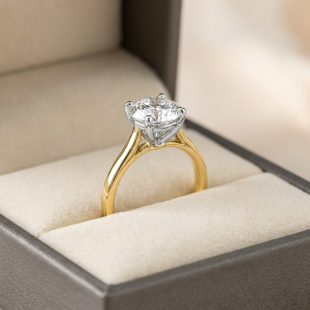 RM12990-300-LD Round solitaire engagement ring ring-in-box