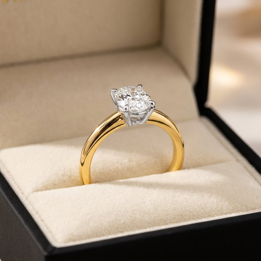 SOL-100O-0LD Oval solitaire engagement ring ring-in-box