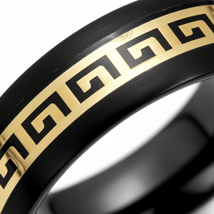 ERDIL — Extreme macro detail — men's tungsten wedding ring.