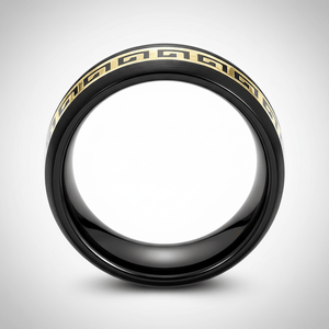 ERDIL — Center-through axial view — men's tungsten wedding ring.