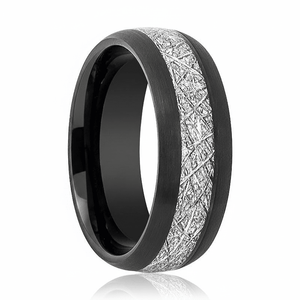 FERMI — hero shot — men's tungsten carbide wedding ring | Aydins Jewelry