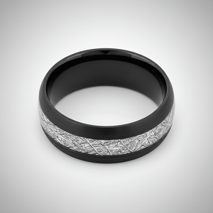 FERMI — alternate angle — men's tungsten carbide wedding ring | Aydins Jewelry