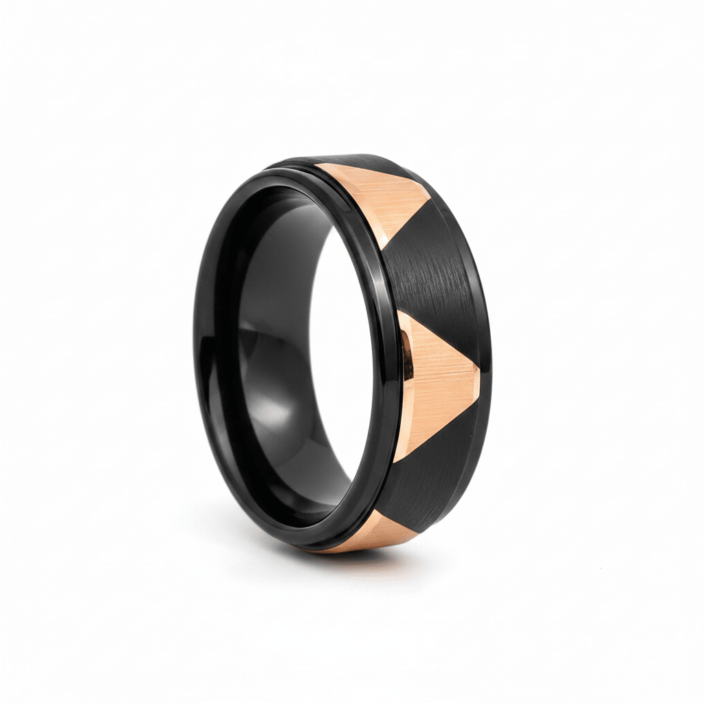 FISONE — Hero product shot — men's tungsten wedding ring.