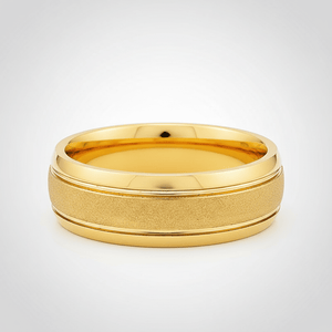 FRANCO — Center-through axial view — men's tungsten wedding ring.