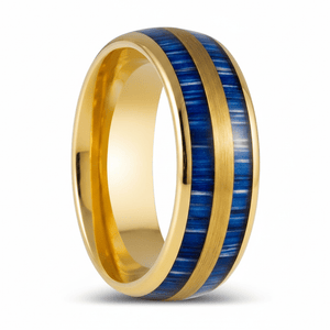 GALLOWAY — Hero product shot — men's tungsten wedding ring.