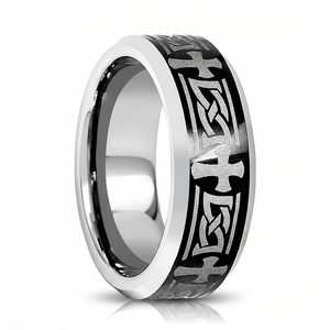 GARROS — hero shot — men's tungsten carbide wedding ring | Aydins Jewelry