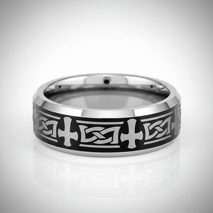 GARROS — alternate angle — men's tungsten carbide wedding ring | Aydins Jewelry