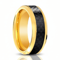 GILDWING — Hero product shot — men's tungsten wedding ring.