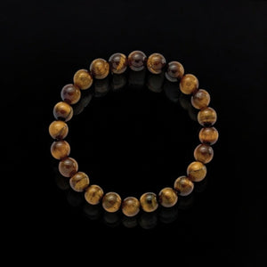 Natural Stone Bracelet with Yellow Tiger's Eye Agate
