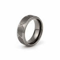 GRAPHIZOID — Hero product shot — men's tungsten wedding ring.