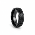 GRYPHON — Hero product shot — men's tungsten wedding ring.