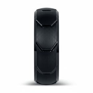GRYPHON — Front-facing straight-on view — men's tungsten wedding ring.