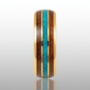 GUNNAR — Center-through axial view — men's tungsten wedding ring.