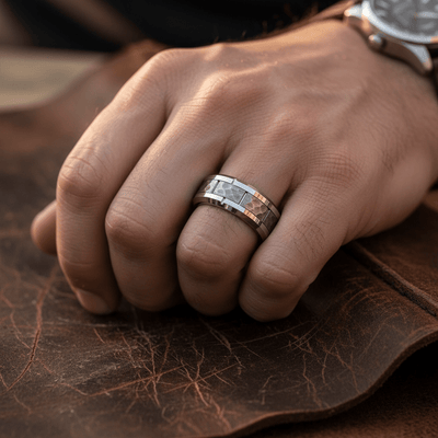 GURNEY — lifestyle on hand — men's tungsten carbide wedding ring | Aydins Jewelry