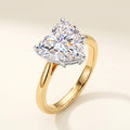 CECILY heart lab-grown diamond ring in 10K two-tone gold, studio hero, approx. 1 ct center