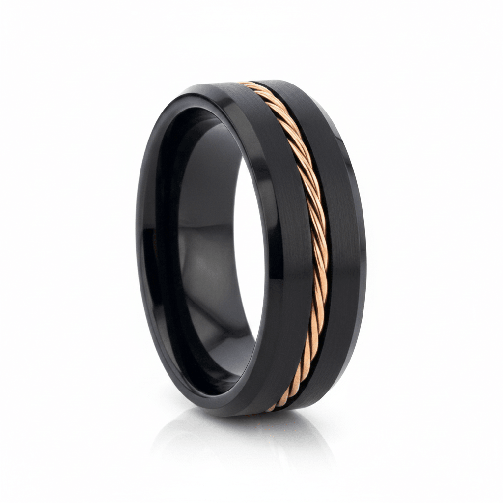 HORATIO — hero shot — men's tungsten carbide wedding ring | Aydins Jewelry