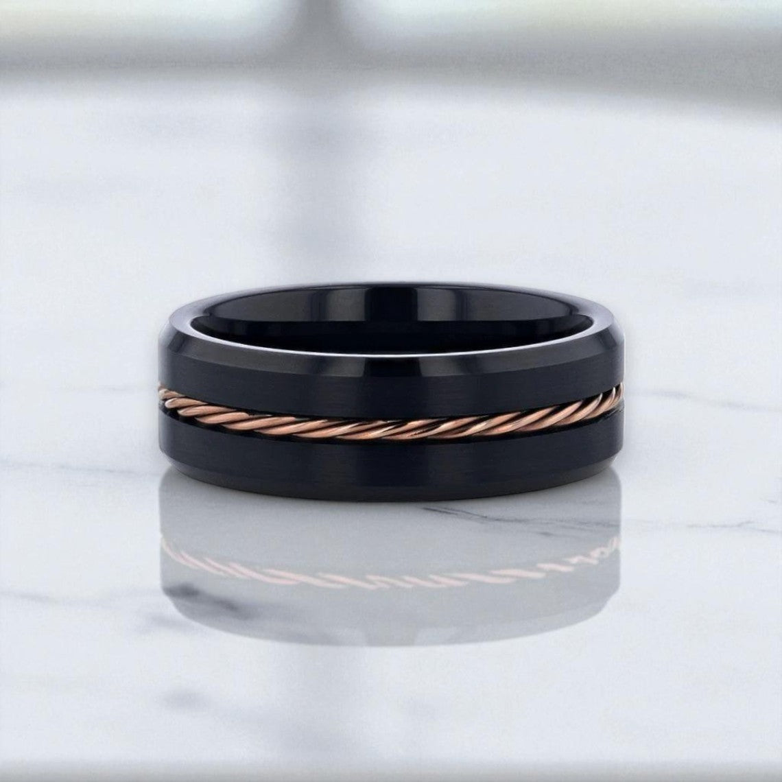 HORATIO — display shot — men's tungsten carbide wedding ring | Aydins Jewelry