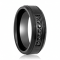 HORIZON — Hero product shot — men's tungsten wedding ring.