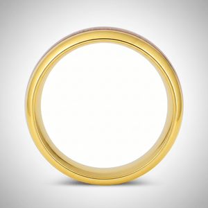 HUBERT — Center-through axial view — men's tungsten wedding ring.