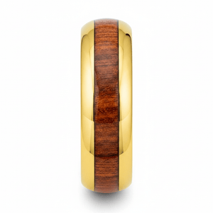 HUBERT — Front-facing straight-on view — men's tungsten wedding ring.