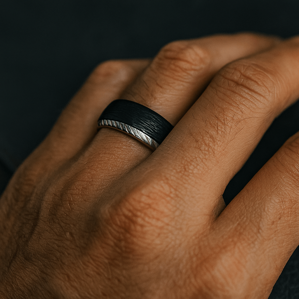 HUDSON Sterling Silver men's wedding band, image 2
