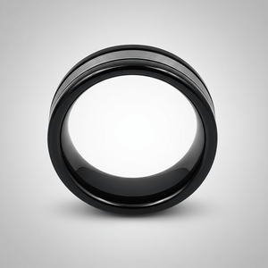 HYMEN — alternate angle — men's tungsten carbide wedding ring | Aydins Jewelry