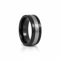 HYMEN — hero shot — men's tungsten carbide wedding ring | Aydins Jewelry