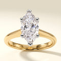 IMOGEN marquise lab-grown diamond ring in 10K two-tone gold, studio hero, approx. 1 ct center