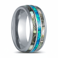 IRIDIAN — Hero product shot — men's tungsten wedding ring.