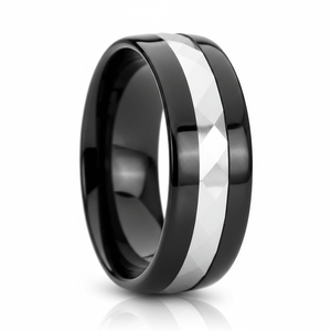 IRONCLAD — hero shot — men's tungsten carbide wedding ring | Aydins Jewelry