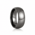 IVORY — Hero product shot — men's tungsten wedding ring.