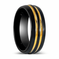 JAUCA — Hero product shot — men's tungsten wedding ring.