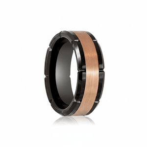 JOLT — Hero product shot — men's tungsten wedding ring.