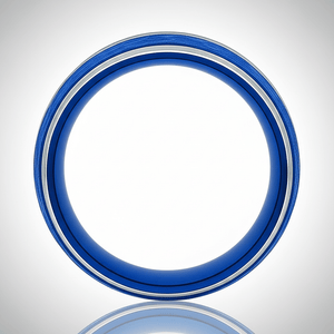 KAMIKAZE — angled view — men's tungsten carbide wedding ring | Aydins Jewelry