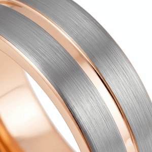 KASE — Extreme macro detail — men's tungsten wedding ring.