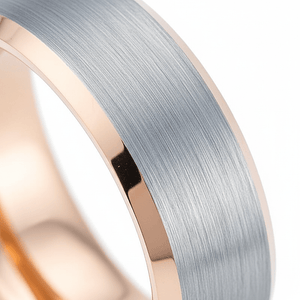 KINGRAY — close-up detail — men's tungsten carbide wedding ring | Aydins Jewelry