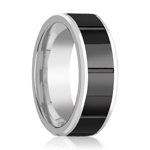 KONSTANTINE Black Ceramic men's wedding band, image 1