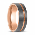 KORAI — Hero product shot — men's tungsten wedding ring.