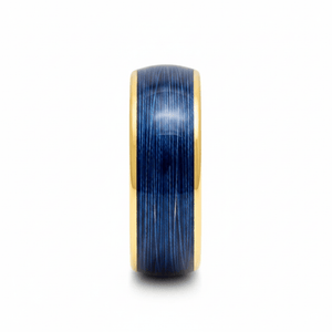 LEHRI — Front-facing straight-on view — men's tungsten wedding ring.