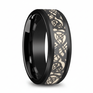LEON — hero shot — men's tungsten carbide wedding ring | Aydins Jewelry