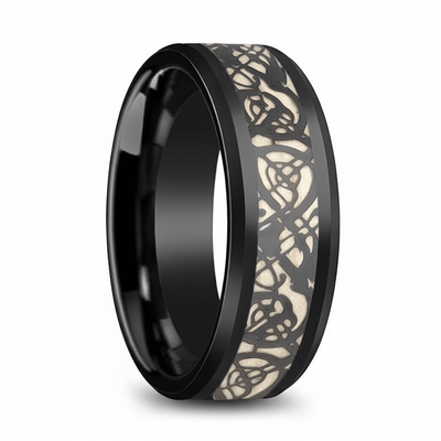 LEON — hero shot — men's tungsten carbide wedding ring | Aydins Jewelry