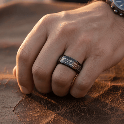LEON — lifestyle on hand — men's tungsten carbide wedding ring | Aydins Jewelry