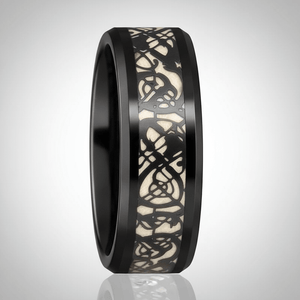 LEON — alternate angle — men's tungsten carbide wedding ring | Aydins Jewelry