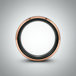 LEONARD — close-up detail — men's tungsten carbide wedding ring | Aydins Jewelry