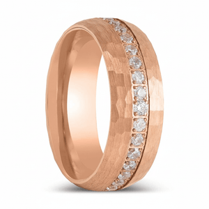 LOPEZVILLE — Hero product shot — men's tungsten wedding ring.