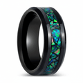 LUMINARIA — Hero product shot — men's tungsten wedding ring.