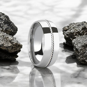 LYON Tungsten Carbide men's wedding band, image 1